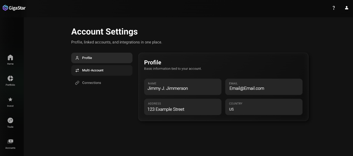 New Account Settings with Fake Names New Account Settings with Fake Names
